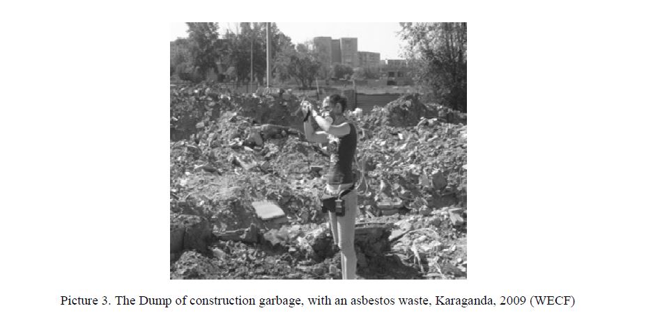 The Dump of construction garbage, with an asbestos waste, Karaganda, 2009 (WECF)