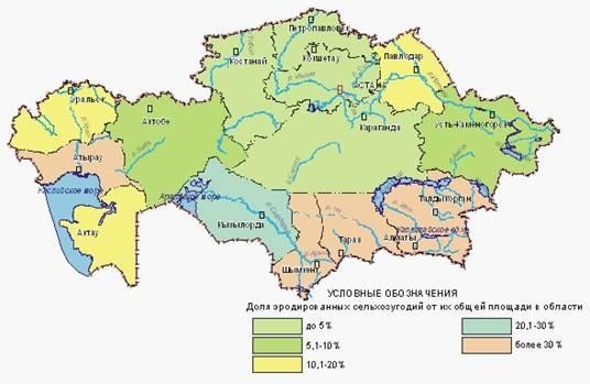 Анализ экологической ситуации в регионах Казахстана