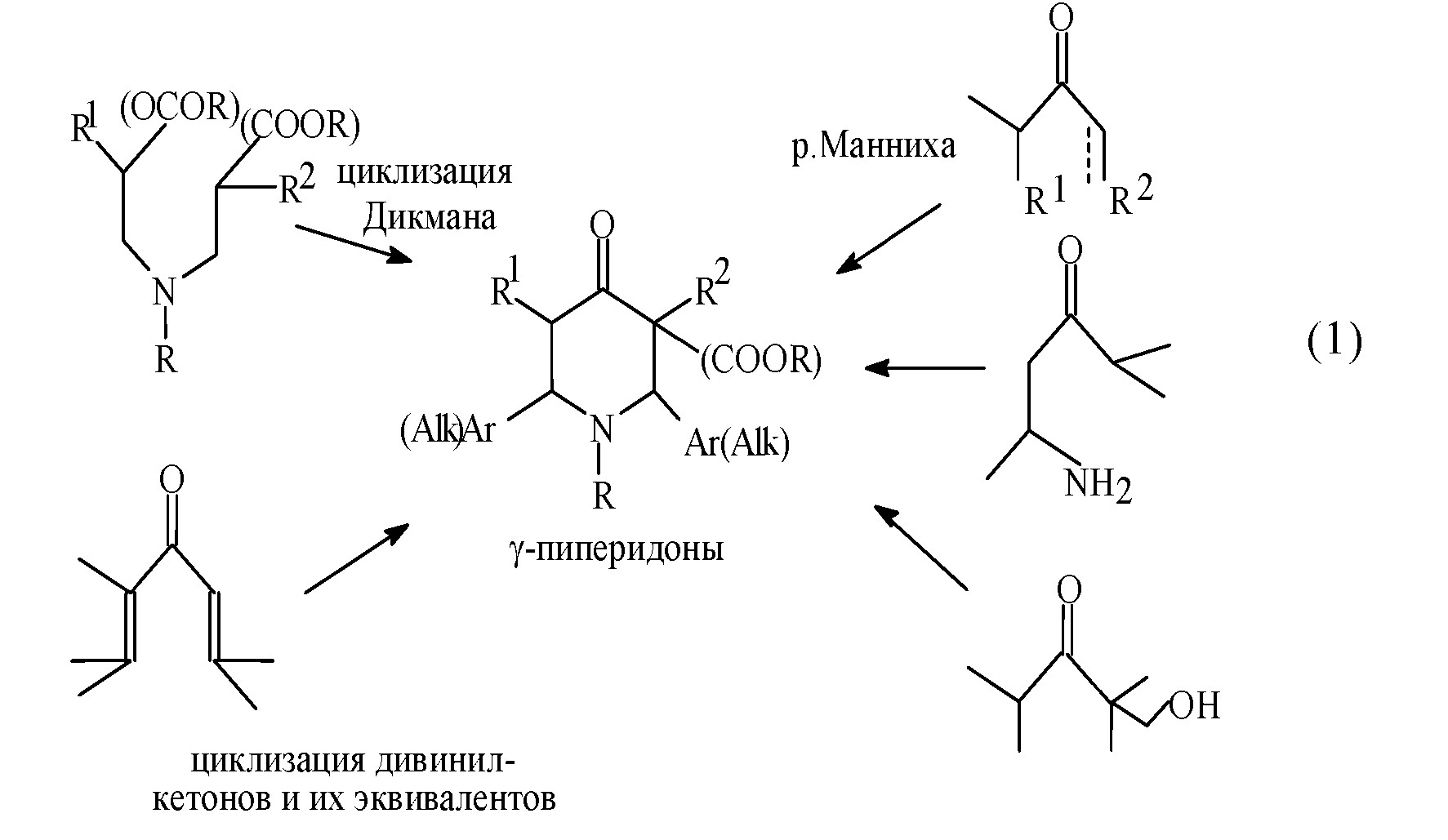Методы синтеза у-пиперидонов из р-кетоспиртов