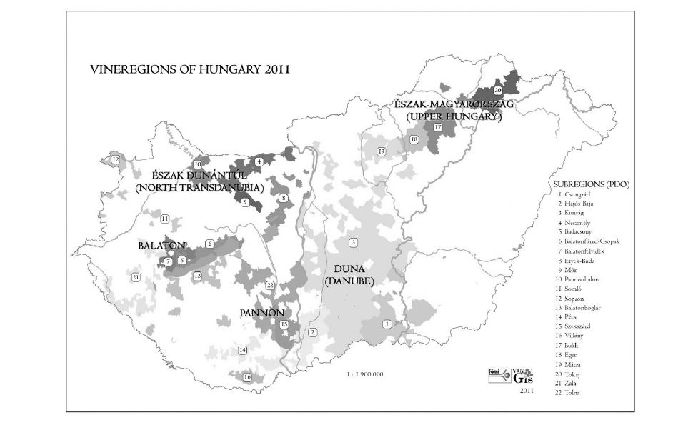 Wine producing areas and enological tourism in the Pannonian Wine Region