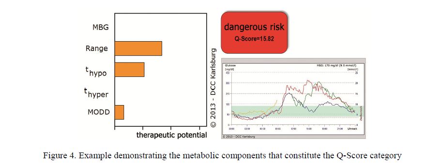 Example demonstrating the metabolic components that constitute the Q-Score category 