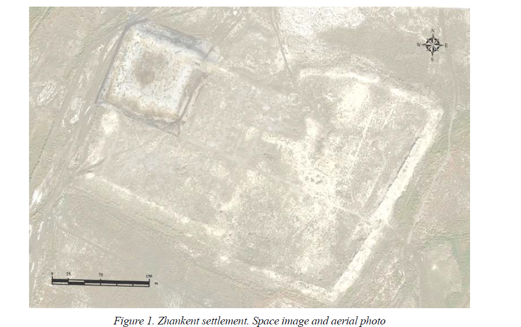 Georadar researches of the citadel of the settlement of Dzhankent